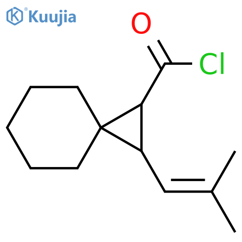 Spiro[2.5]octane-1-carbonyl chloride, 2-(2-methyl-1-propenyl)- structure