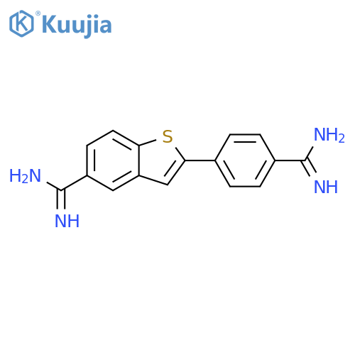 Benzo[b]thiophene-5-carboximidamide,2-[4-(aminoiminomethyl)phenyl]- structure