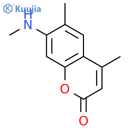 2H-1-Benzopyran-2-one,4,6-dimethyl-7-(methylamino)- structure