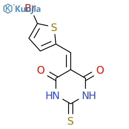 4,6(1H,5H)-Pyrimidinedione,5-[(5-bromo-2-thienyl)methylene]dihydro-2-thioxo- structure