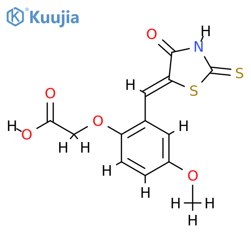 4-Methoxy-2-(Z)-(4-oxo-2-thioxo-5-thiazolidinylidene)methylphenoxy-acetic Acid structure
