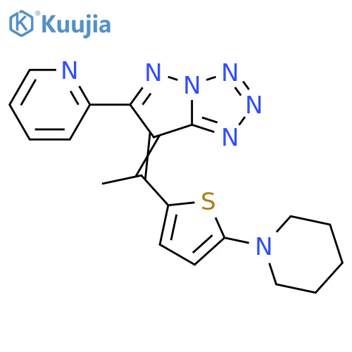 7H-Pyrazolo[1,5-d]tetrazole,7-[1-[5-(1-piperidinyl)-2-thienyl]ethylidene]-6-(2-pyridinyl)- structure