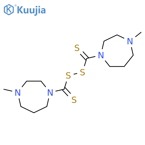 bis-(4-Methyl-1-homopiperazinylthiocarbonyl)disulfide structure