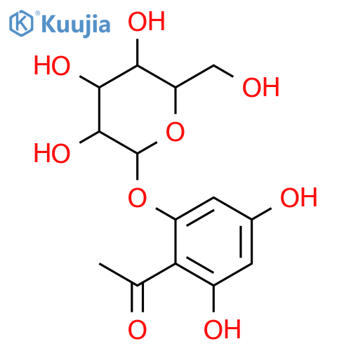 2-acetyl-3,5-dihydroxyphenyl beta-D-glucopyranoside structure