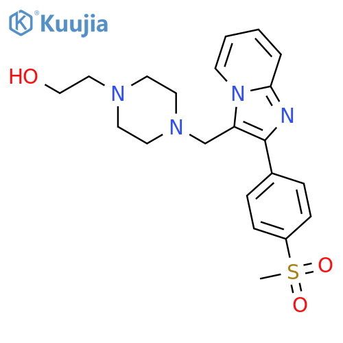 1-Piperazineethanol,4-[[2-[4-(methylsulfonyl)phenyl]imidazo[1,2-a]pyridin-3-yl]methyl]- structure