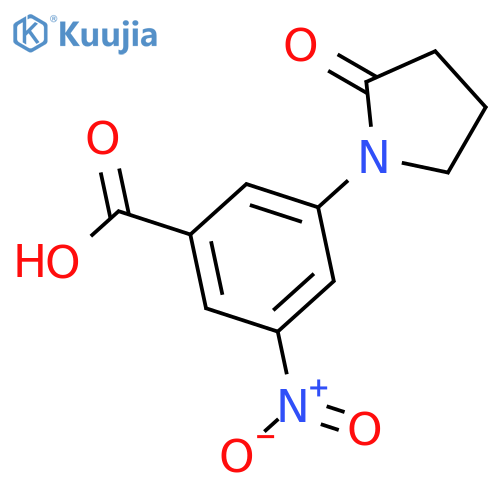 Benzoic acid, 3-nitro-5-(2-oxo-1-pyrrolidinyl)- structure