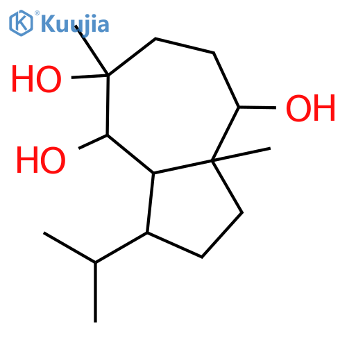 4,5,8-Azulenetriol,decahydro-5,8a-dimethyl-3-(1-methylethyl)-, (3S,3aR,4R,5S,8R,8aR)-rel-(-)- structure