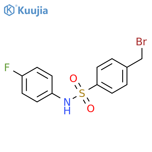 ((4-(Bromomethyl)phenyl)sulfonyl)-(4-fluorophenyl)amine structure