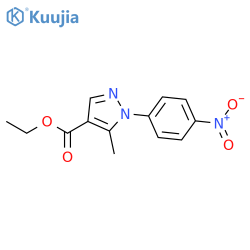 Ethyl 5-methyl-1-(4-nitrophenyl)-1H-pyrazole-4-carboxylate structure