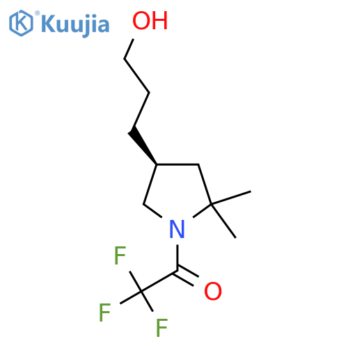 2,2,2-Trifluoro-1-[(4S)-4-(3-hydroxypropyl)-2,2-dimethyl-pyrrolidin-1-YL]ethanone structure