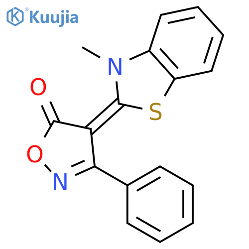 5(4H)-Isoxazolone, 4-(3-methyl-2(3H)-benzothiazolylidene)-3-phenyl- structure