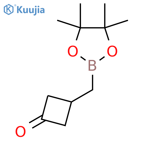 3-(4,4,5,5-tetramethyl-1,3,2-dioxaborolan-2-yl)methylcyclobutan-1-one structure