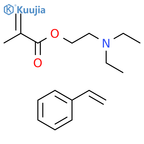 2-Propenoic acid, 2-methyl-, 2-(diethylamino)ethyl ester, polymer with ethenylbenzene structure