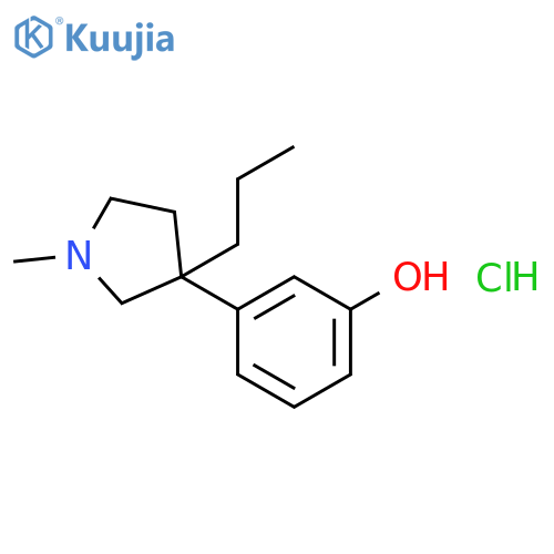 Phenol,3-(1-methyl-3-propyl-3-pyrrolidinyl)-, hydrochloride, (-)- (9CI) structure