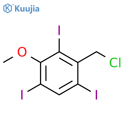 Benzene, 2-(chloromethyl)-1,3,5-triiodo-4-methoxy- structure