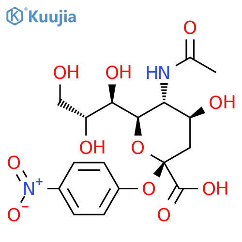 2-O-(4-Nitrophenyl)-a-D-N-acetylneuraminic acid structure