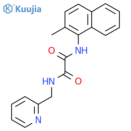 N-(2-methylnaphthalen-1-yl)-N’-(pyridin-2-ylmethyl)oxalamide structure