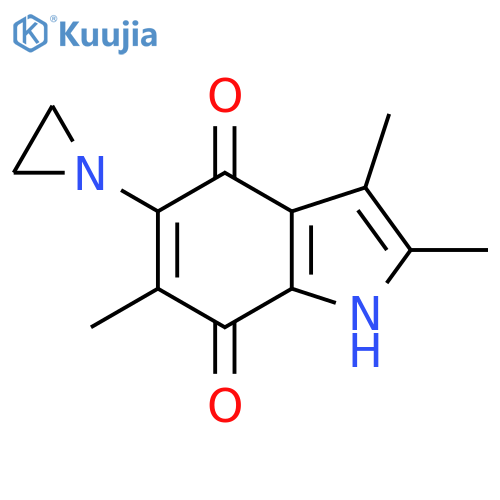 1H-Indole-4,7-dione, 5-(1-aziridinyl)-2,3,6-trimethyl- structure