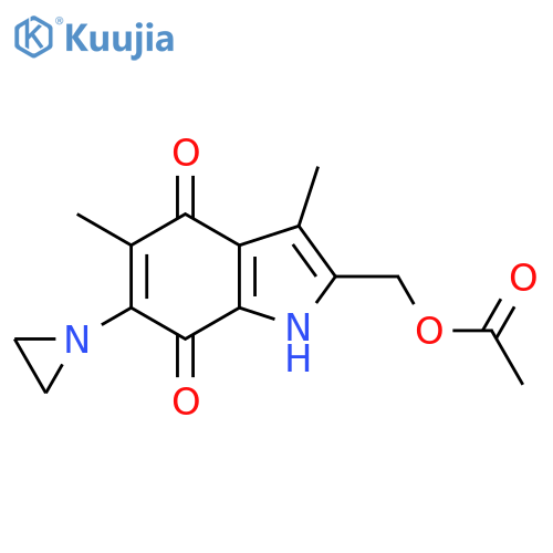 1H-Indole-4,7-dione, 2-[(acetyloxy)methyl]-6-(1-aziridinyl)-3,5-dimethyl- structure