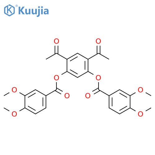 Benzoic acid, 3,4-dimethoxy-, 4,6-diacetyl-1,3-phenylene ester (9CI) structure