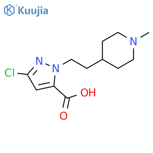 5-chloro-2-[2-(1-methyl-4-piperidyl)ethyl]pyrazole-3-carboxylic acid structure