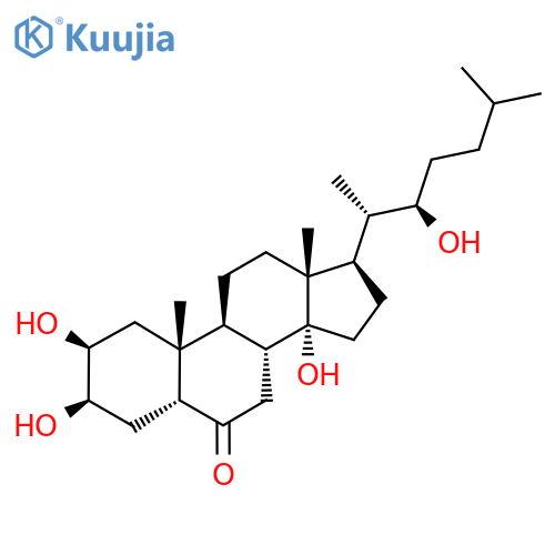 (22R)-2β,3β,14,22-Tetrahydroxy-5β-cholestane-6-one structure