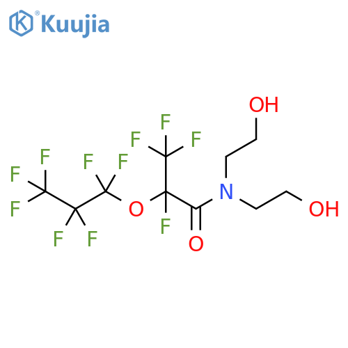 Propanamide,2,3,3,3-tetrafluoro-2-(heptafluoropropoxy)-N,N-bis(2-hydroxyethyl)- structure