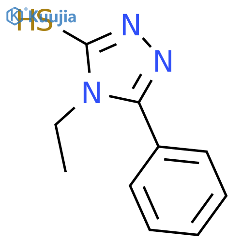 4-ethyl-3-phenyl-4,5-dihydro-1H-1,2,4-triazole-5-thione structure