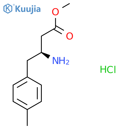 methyl (3S)-3-amino-4-(4-methylphenyl)butanoate hydrochloride structure