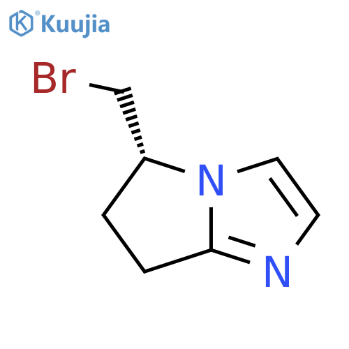 (5R)-5-(bromomethyl)-5H,6H,7H-pyrrolo1,2-aimidazole structure