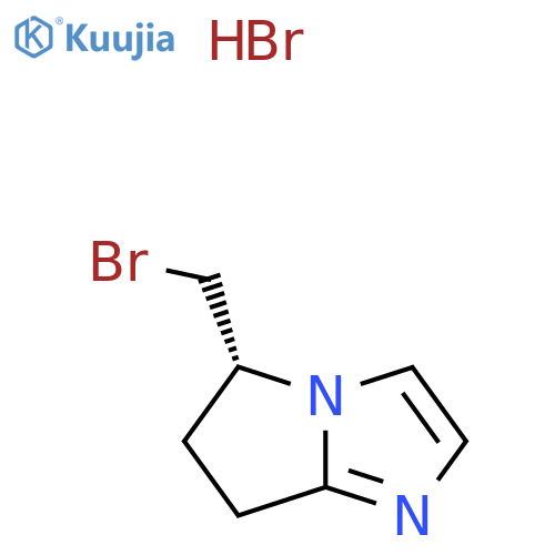 (5R)-5-(bromomethyl)-5H,6H,7H-pyrrolo1,2-aimidazole hydrobromide structure