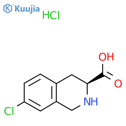 (3S)-7-chloro-1,2,3,4-tetrahydroisoquinoline-3-carboxylic acid hydrochloride structure