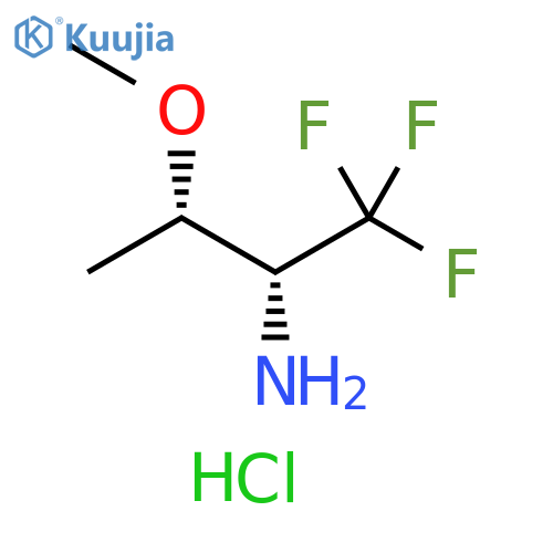 rac-(2R,3S)-1,1,1-trifluoro-3-methoxybutan-2-amine hydrochloride structure
