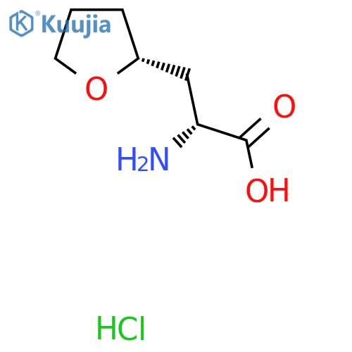 (2R*)-2-amino-3-(2R)-oxolan-2-ylpropanoic acid hydrochloride structure
