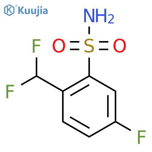 2-(Difluoromethyl)-5-fluorobenzene-1-sulfonamide structure