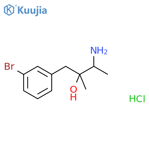 3-amino-1-(3-bromophenyl)-2-methylbutan-2-ol hydrochloride structure