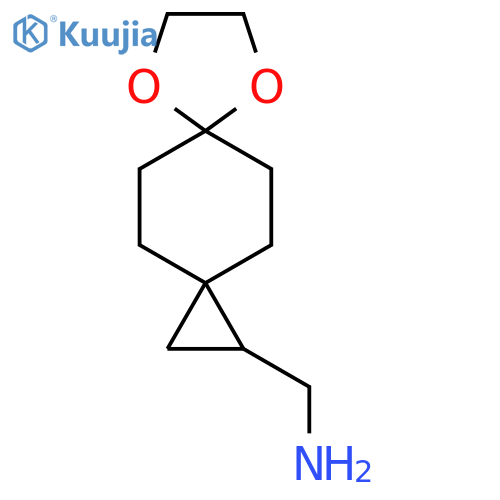 1-{7,10-dioxadispiro2.2.4^{6}.2^{3}dodecan-1-yl}methanamine structure
