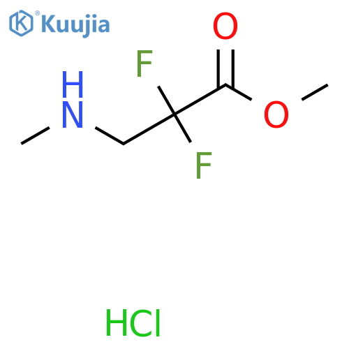 Methyl 2,2-difluoro-3-(methylamino)propanoate hydrochloride structure