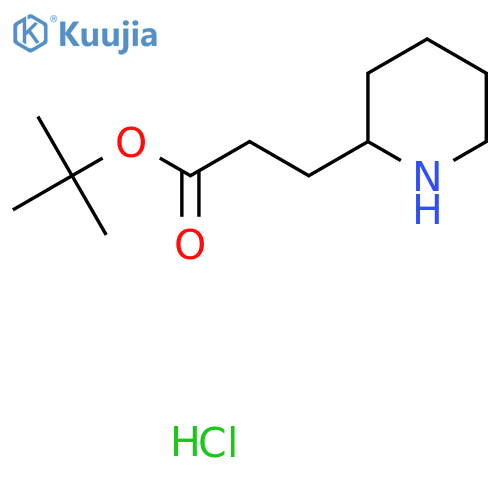 Tert-butyl 3-(piperidin-2-yl)propanoate hydrochloride structure