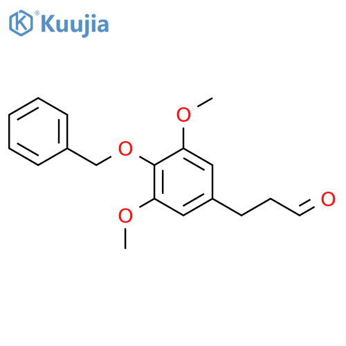 3-4-(benzyloxy)-3,5-dimethoxyphenylpropanal structure