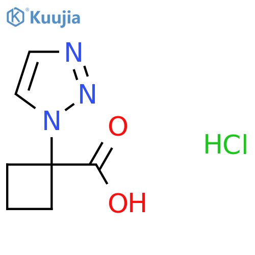 1-(1H-1,2,3-triazol-1-yl)cyclobutane-1-carboxylic acid hydrochloride structure
