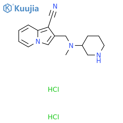 2-{methyl(piperidin-3-yl)aminomethyl}indolizine-1-carbonitrile dihydrochloride structure