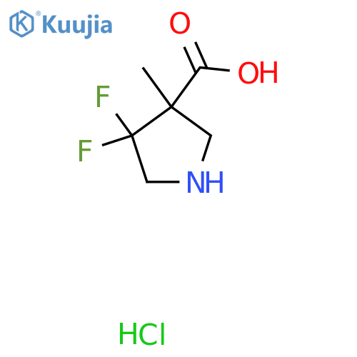 4,4-Difluoro-3-methylpyrrolidine-3-carboxylic acid hydrochloride structure