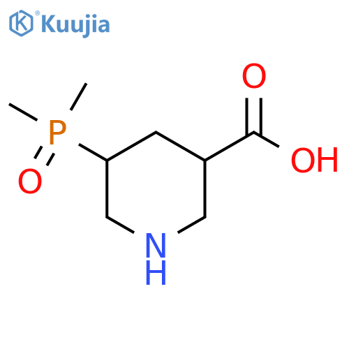 5-(Dimethylphosphoryl)piperidine-3-carboxylic acid structure