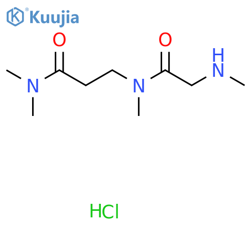 N,N-dimethyl-3-N-methyl-2-(methylamino)acetamidopropanamide hydrochloride structure