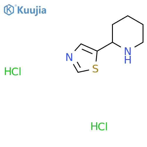 2-(1,3-Thiazol-5-yl)piperidine dihydrochloride structure