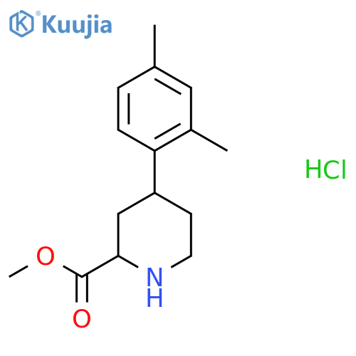 Methyl 4-(2,4-dimethylphenyl)piperidine-2-carboxylate hydrochloride structure