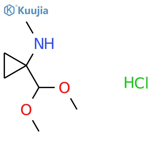 1-(dimethoxymethyl)-N-methylcyclopropan-1-amine hydrochloride structure