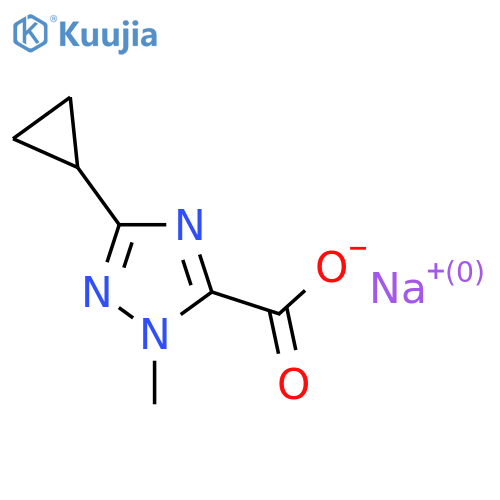 sodium 3-cyclopropyl-1-methyl-1H-1,2,4-triazole-5-carboxylate structure