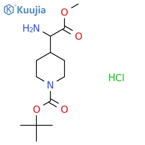 tert-butyl 4-(1-amino-2-methoxy-2-oxoethyl)piperidine-1-carboxylate hydrochloride structure